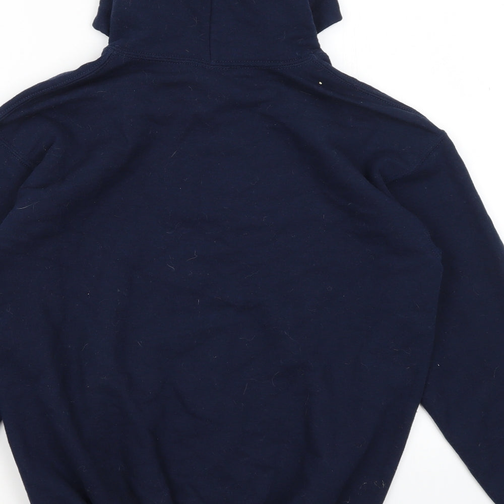 Gildan Girls Blue Cotton Pullover Hoodie Size L