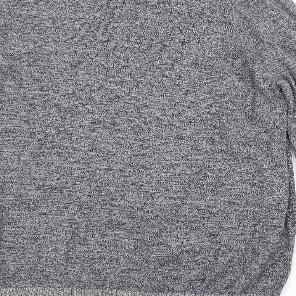 George Mens Blue Crew Neck Cotton Pullover Jumper Size L