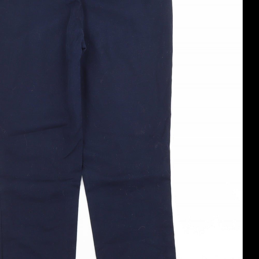 Hilary Radley Womens Blue Cotton Trousers Size 14 L26 in Regular