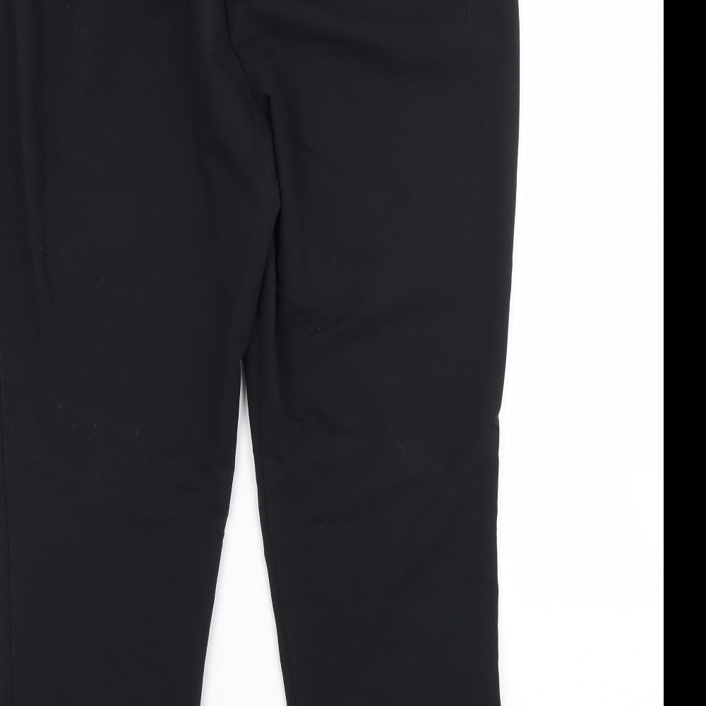 Dorothy Perkins Womens Black Polyester Trousers Size 14 L25 in Regular