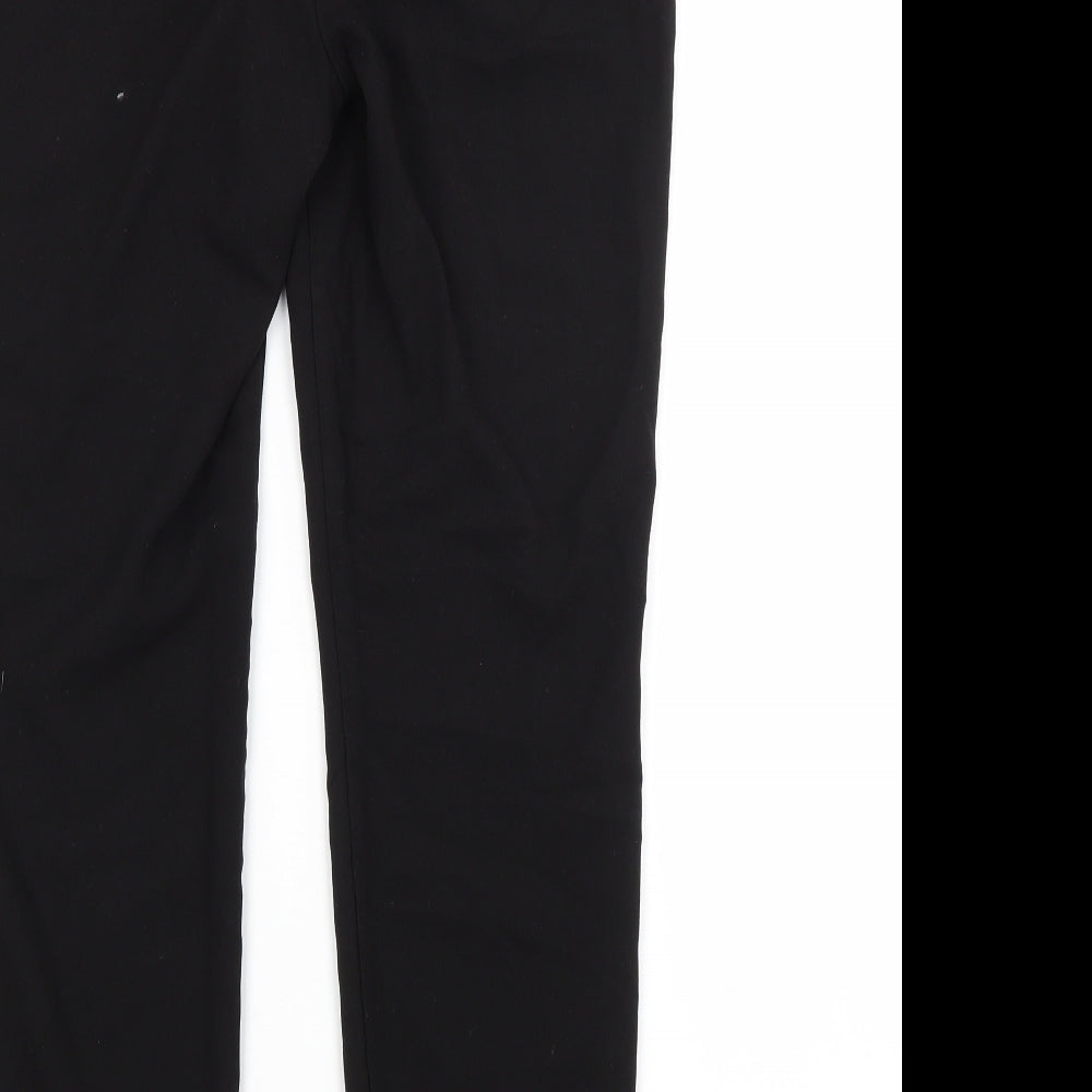 NEXT Womens Black Polyester Trousers Size 10 L27 in Regular