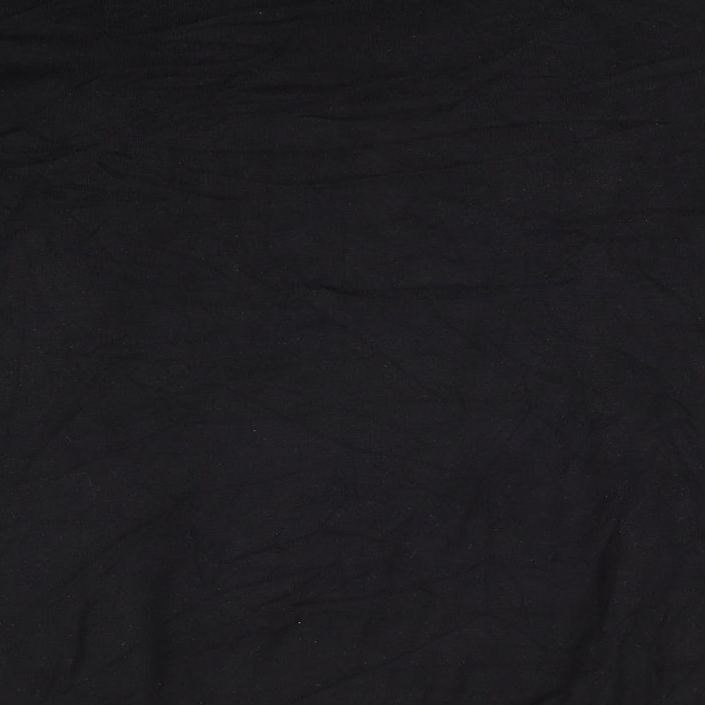 Atmosphere Womens Black V-Neck Viscose Cardigan Jumper Size 12 - Navy Collar Longline Cardigan