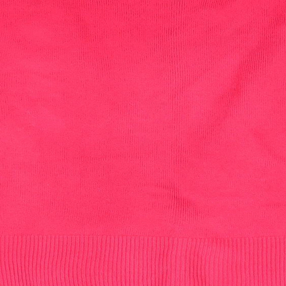 F&F Womens Red V-Neck Acrylic Cardigan Jumper Size 12 - Deep V Front