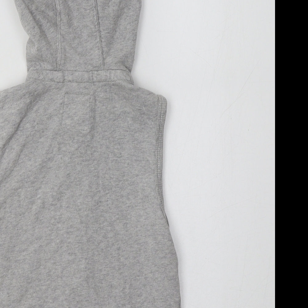 NEXT Girls Grey Cotton Full Zip Hoodie Size 3 Years