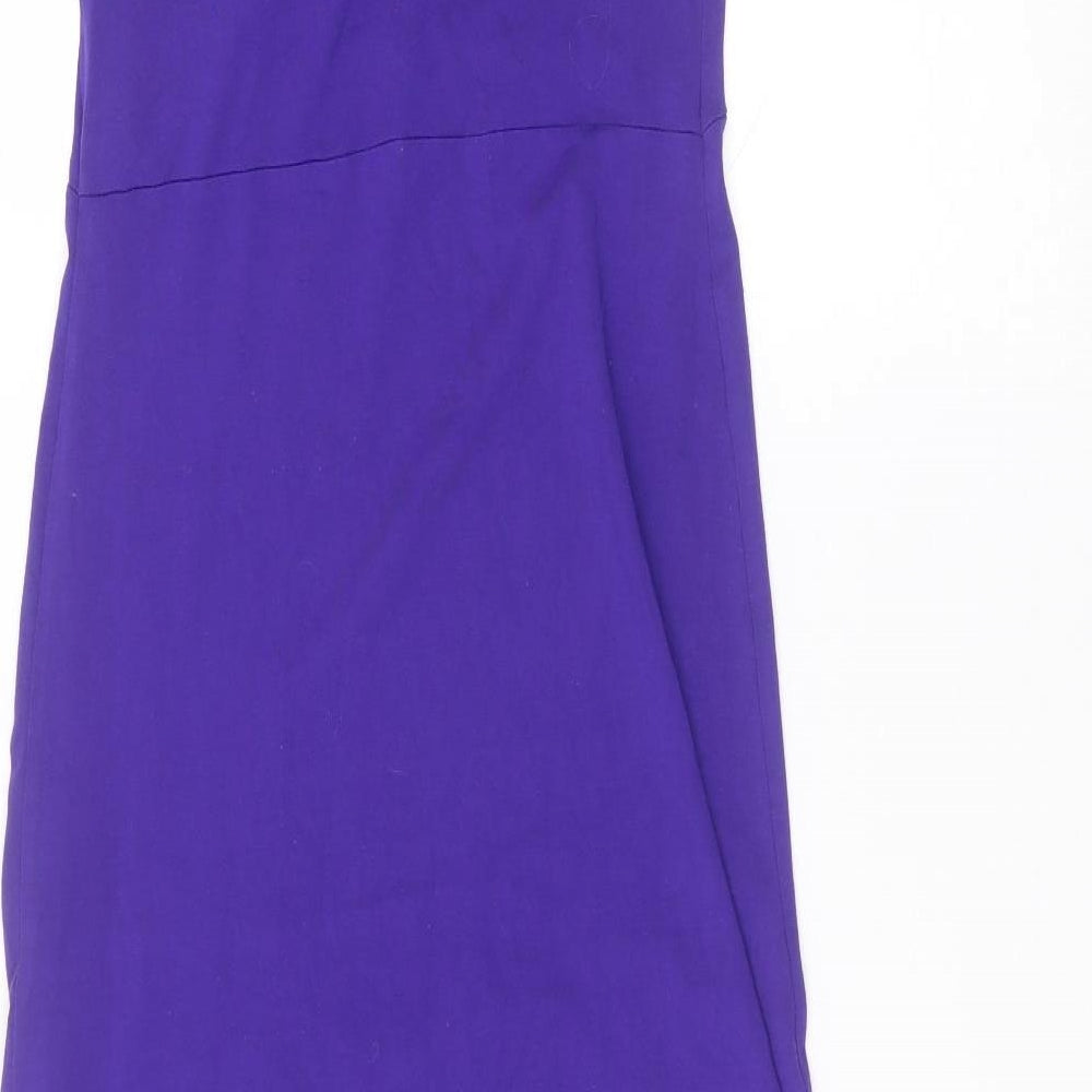 Red Herring Womens Purple Viscose A-Line Size 8