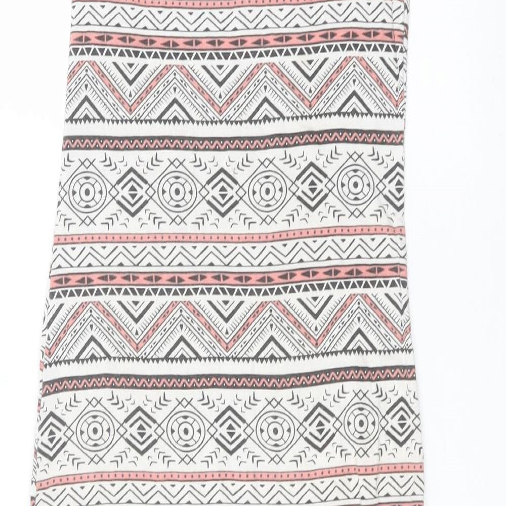 Select Womens White Viscose T-Shirt Dress Size 8
