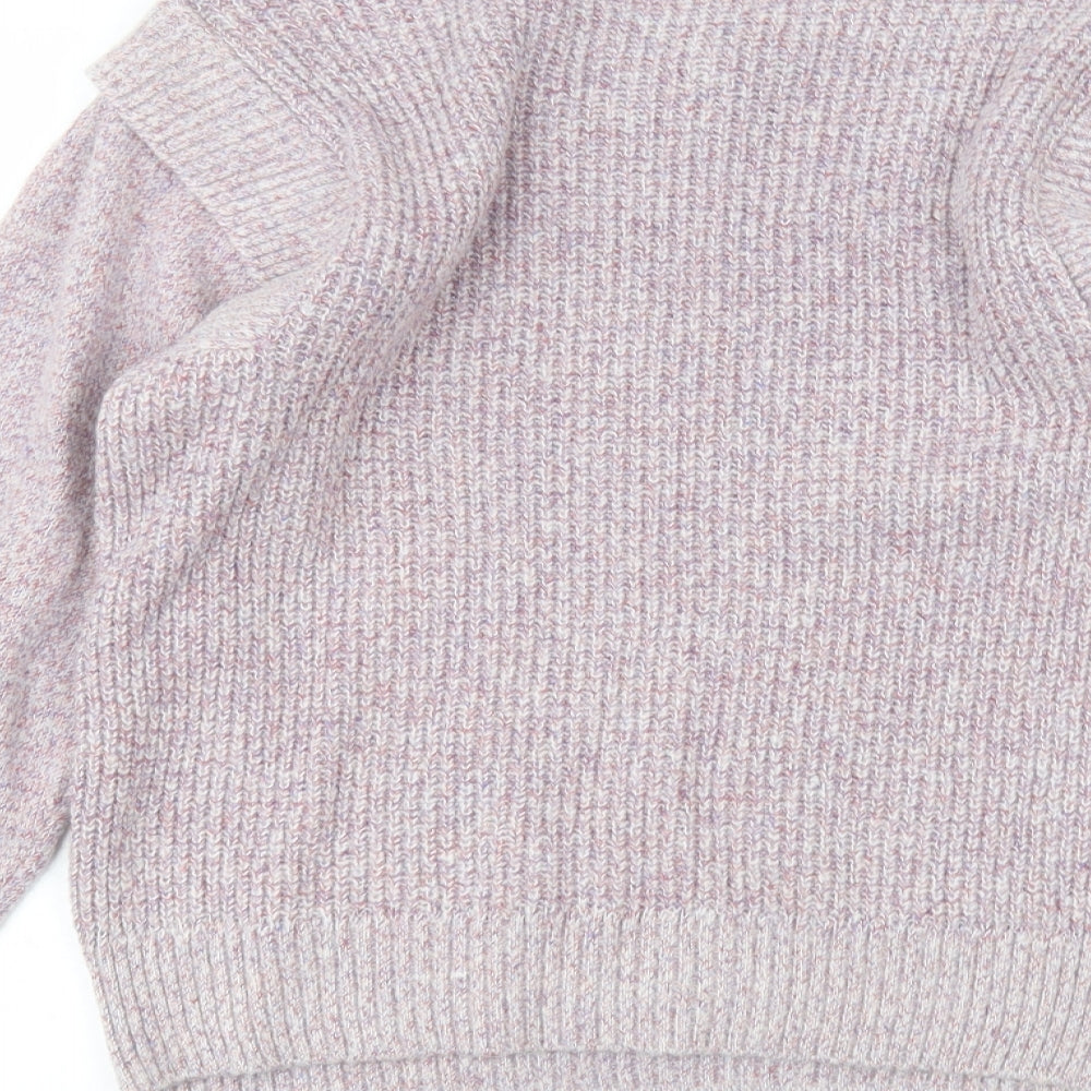 Matalan Womens Purple Round Neck Acrylic Pullover Jumper Size L