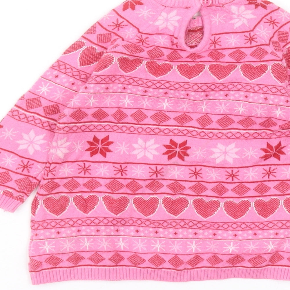 TU Baby Pink Cotton Pullover Jumper Size 3-6 Months