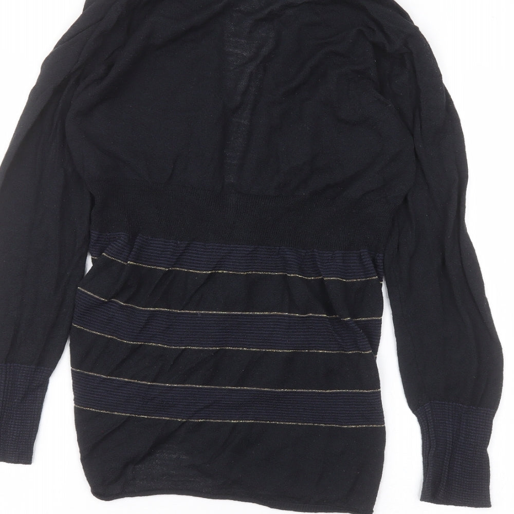 Per Una Womens Blue V-Neck Acrylic Cardigan Jumper Size 12