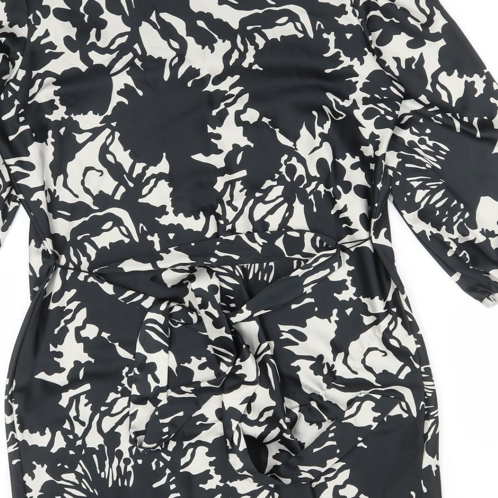 George Womens Multicoloured Floral Polyester A-Line Size 12