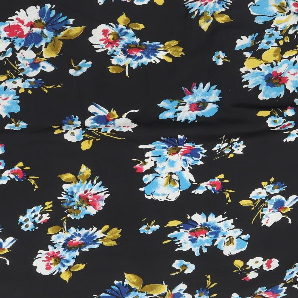 Atmosphere Womens Black Floral Polyester Cardigan Jumper Size M