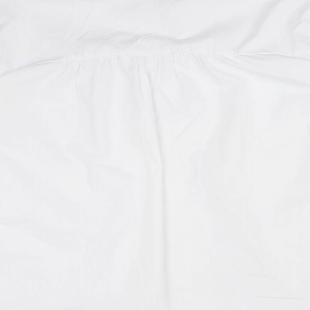 SheIn Womens White Polyester Basic Button-Up Size M Collared