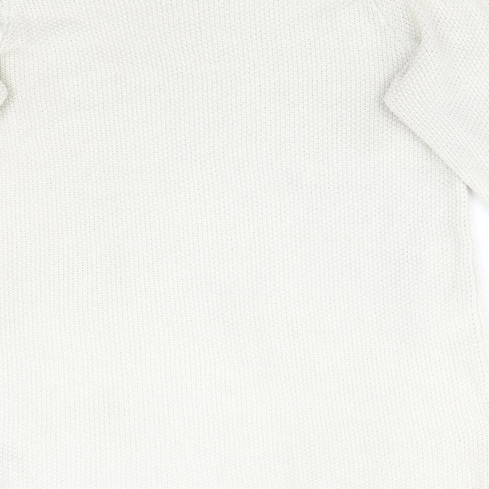 H&M Mens White Acrylic Pullover Sweatshirt Size S