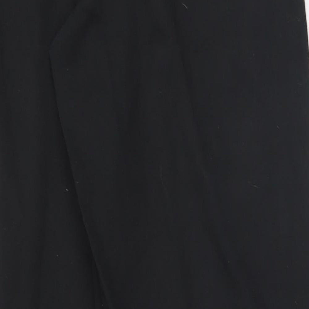 Russums Mens Black Polyester Trousers Size M L26 in Regular