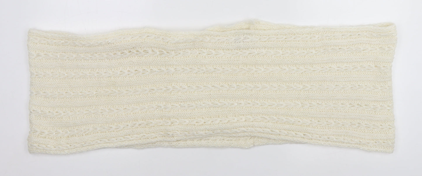 New Look Unisex White Acrylic Shawl/Wrap