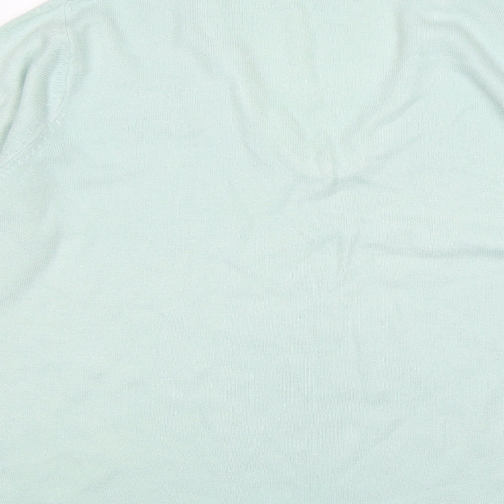 Berkertex Womens Green V-Neck Acrylic Pullover Jumper Size 18