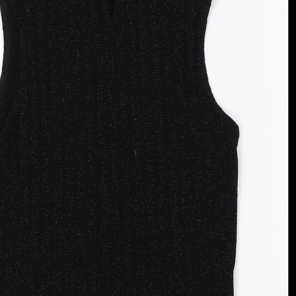 New Look Girls Black Round Neck Polyester Vest Jumper Size 14-15 Years