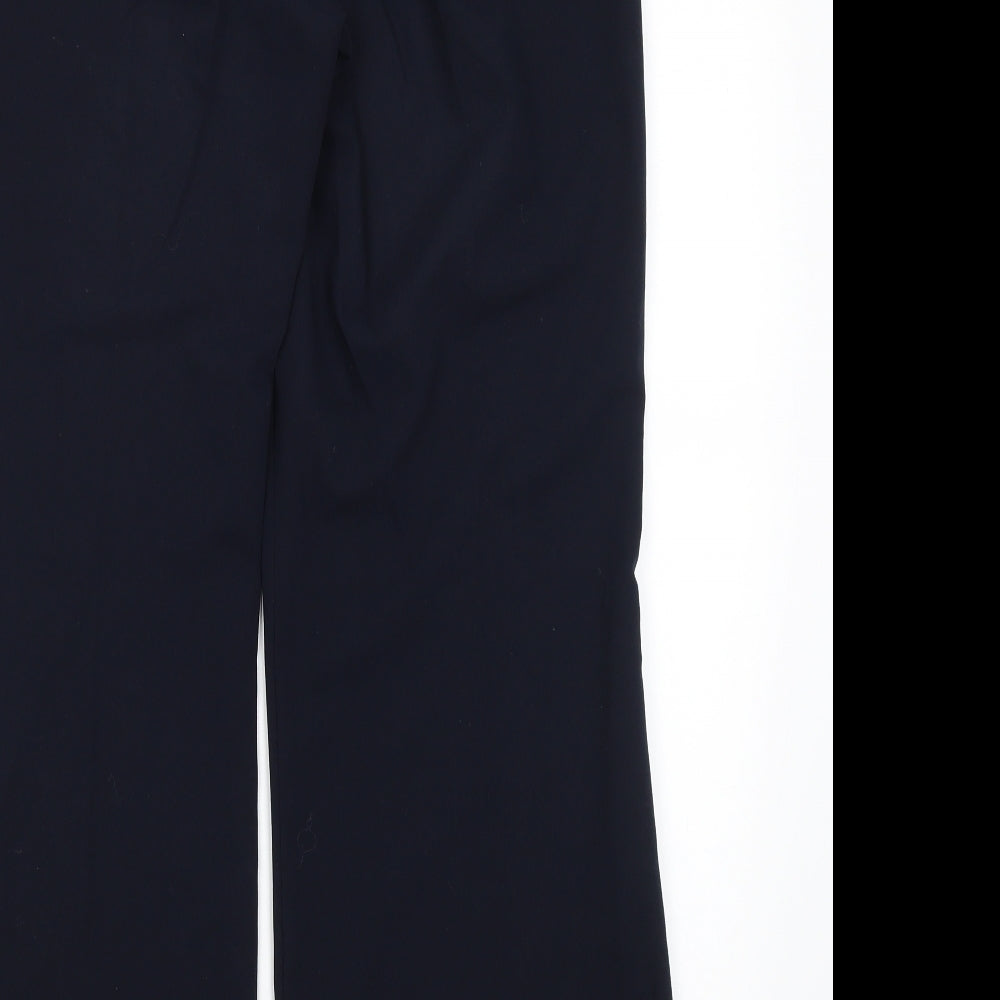Collection Womens Blue Polyester Dress Pants Trousers Size 14 L30 in Regular