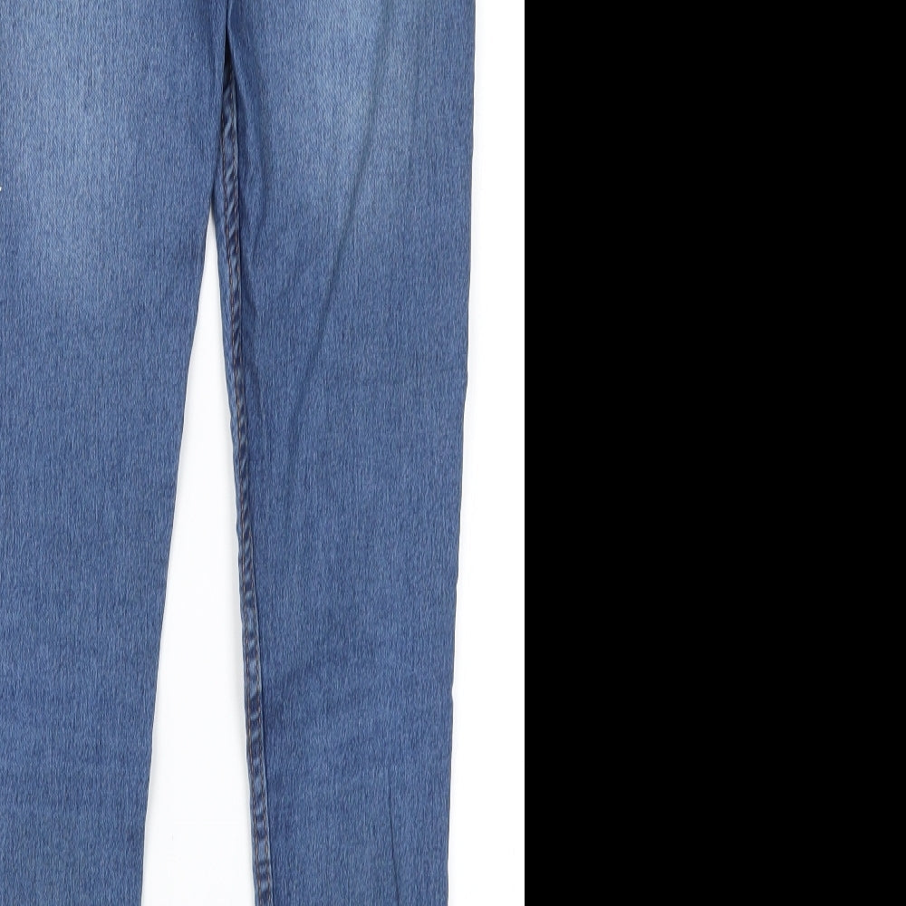 Pretty Little Thing Womens Blue Cotton Skinny Jeans Size 6 L27 in Regular