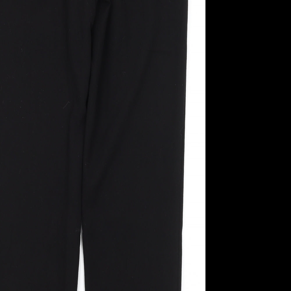 Marks & Spencer Womens Black Polyester Dress Pants Trousers Size 12 L28.5 in Regular