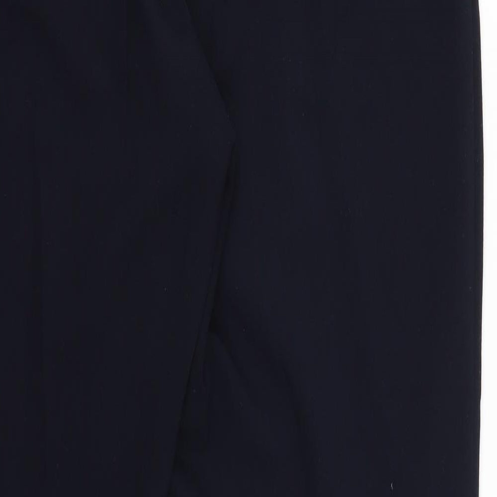Marks & Spencer Womens Blue Polyester Dress Pants Trousers Size 12 L31 in Regular