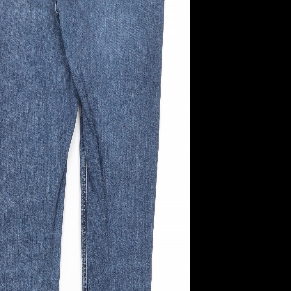 Topshop Womens Blue Cotton Skinny Jeans Size 32 in L26.5 in Regular