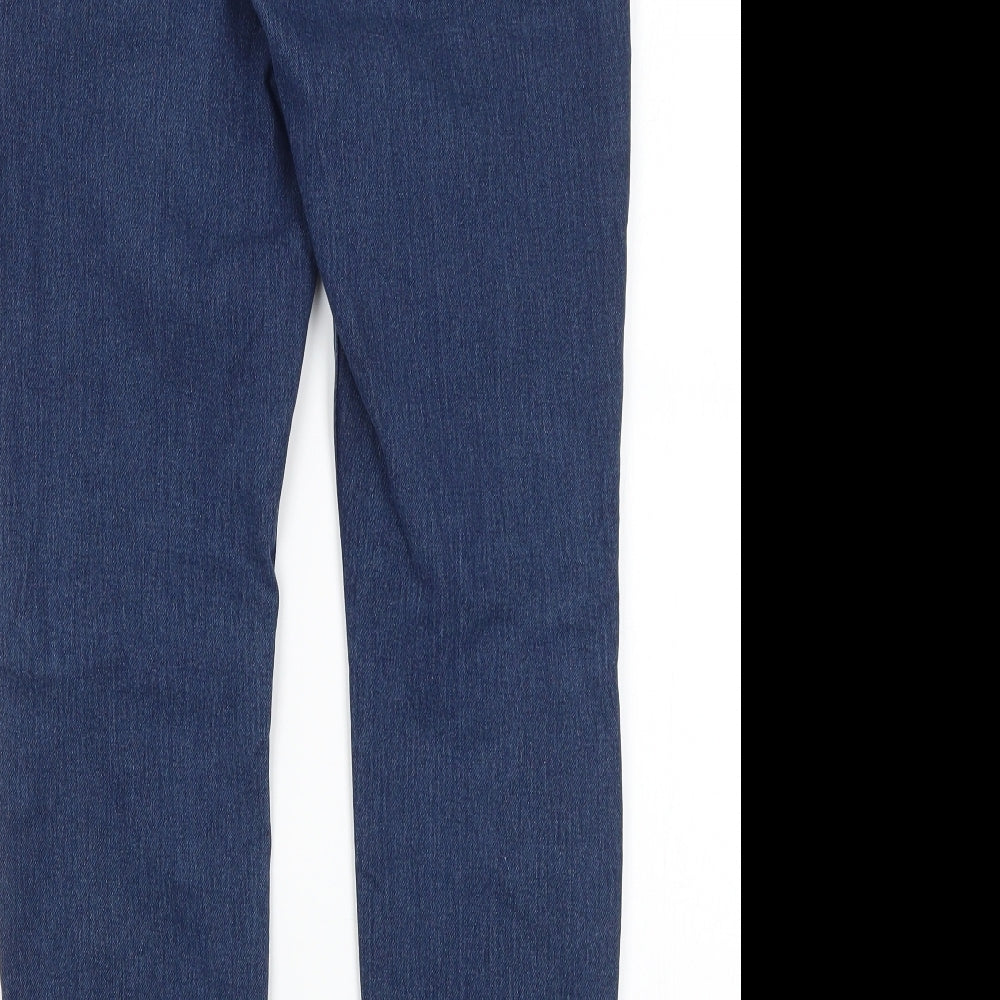 H&M Womens Blue Cotton Straight Jeans Size 28 in L27 in Regular