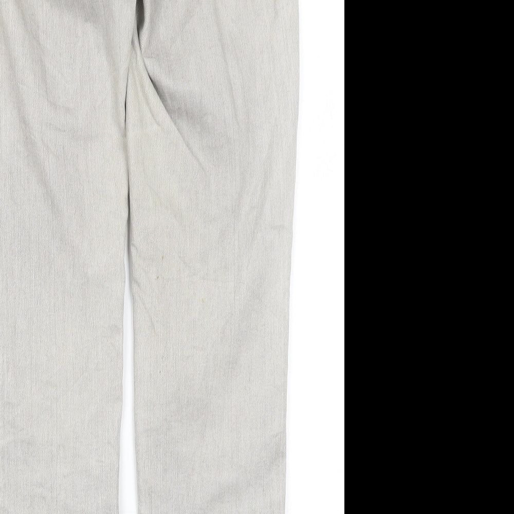 Vianni Womens Grey Cotton Straight Jeans Size 10 L29 in Regular