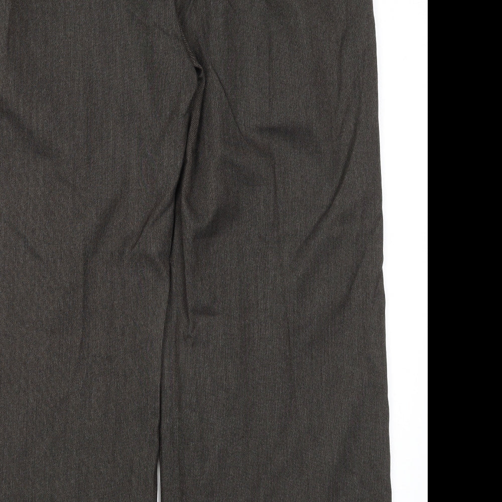 Portmans Womens Grey Polyester Trousers Size 14 L25 in Regular