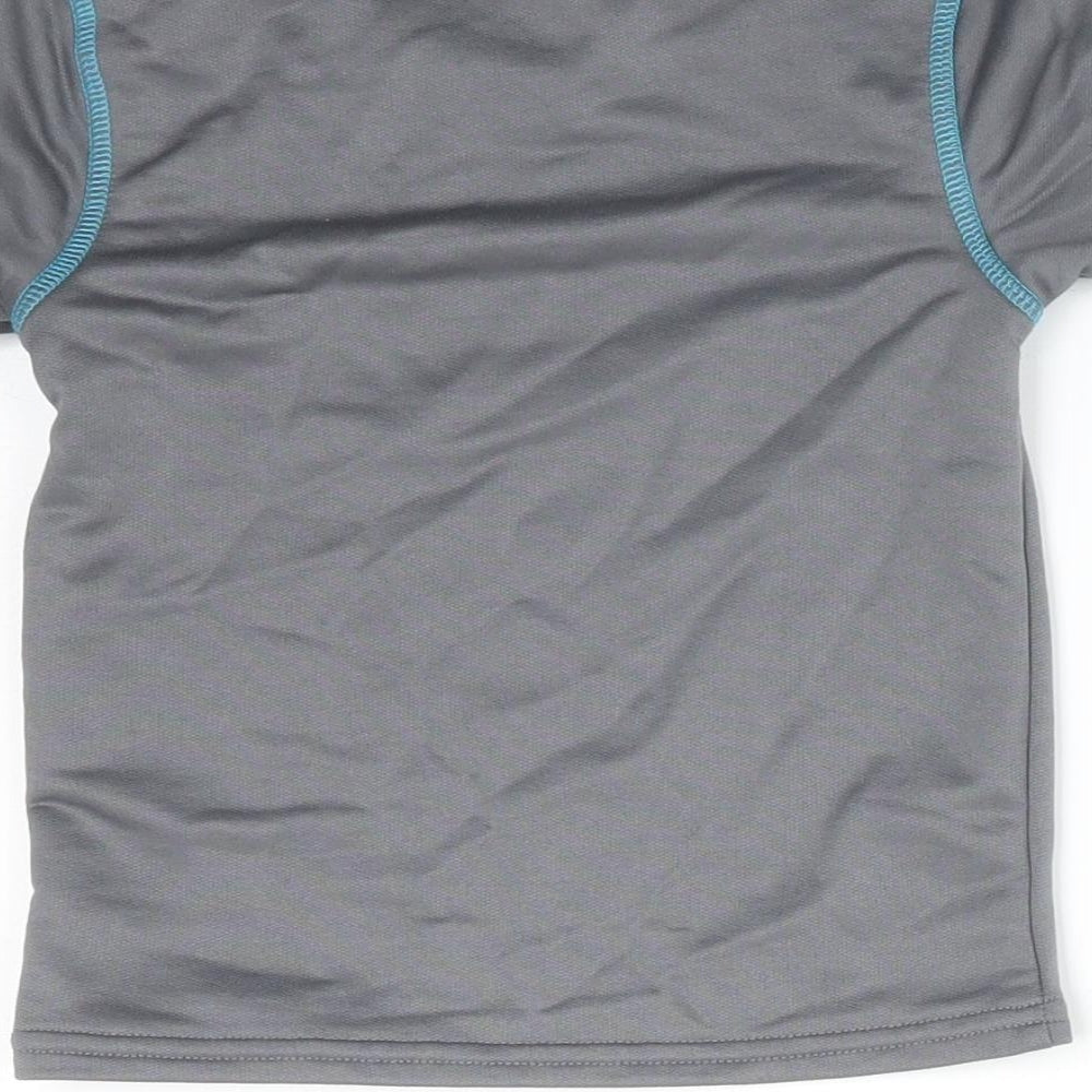 Crane Boys Grey Polyester Basic T-Shirt Size 3-4 Years Crew Neck