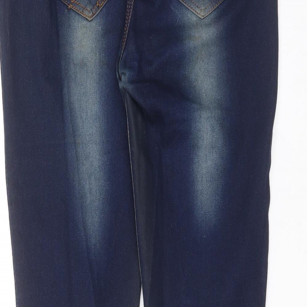 Preworn Womens Blue Cotton Skinny Jeans Size 8 L30 in Regular
