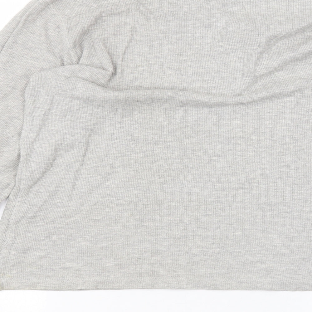Peacocks Womens Grey Round Neck Cotton Pullover Jumper Size L