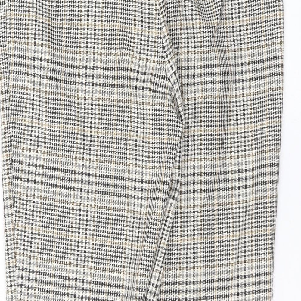 Dorothy Perkins Womens White Polyester Trousers Size 10 L27 in Regular