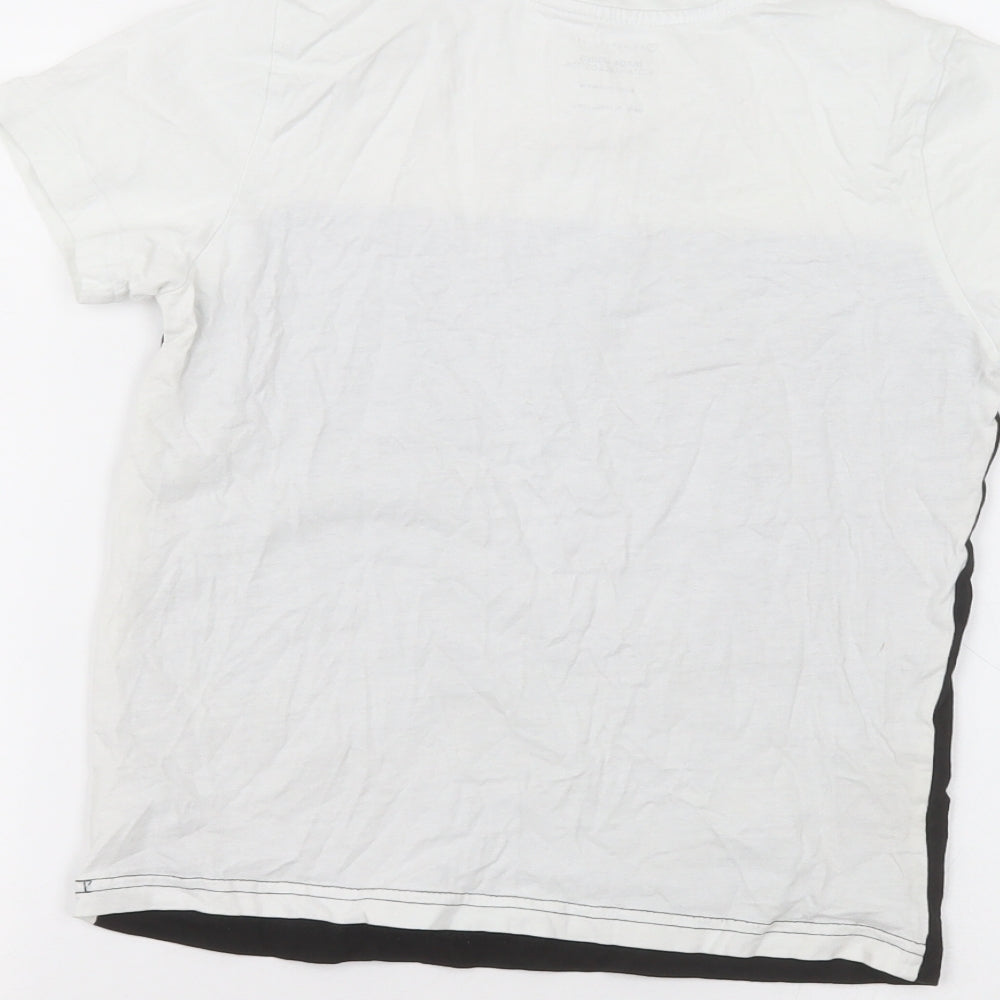 Primark Girls White Cotton Basic T-Shirt Size 9-10 Years Round Neck