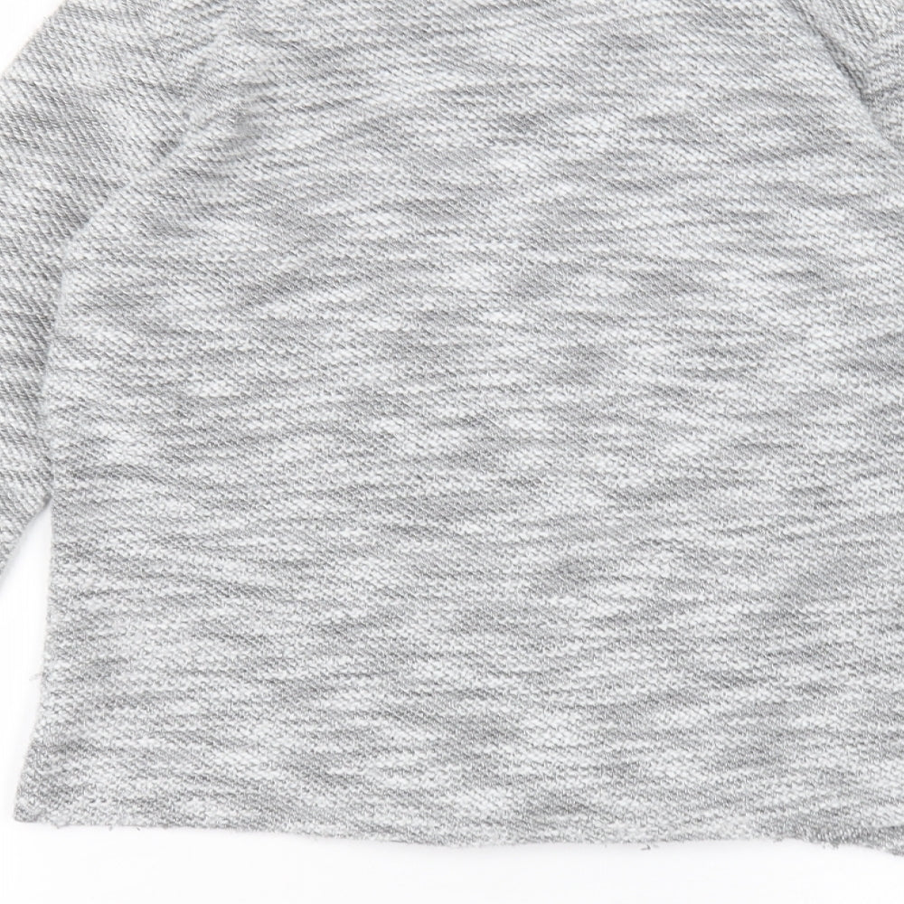 Dorothy Perkins Womens Grey Round Neck Polyester Cardigan Jumper Size 10
