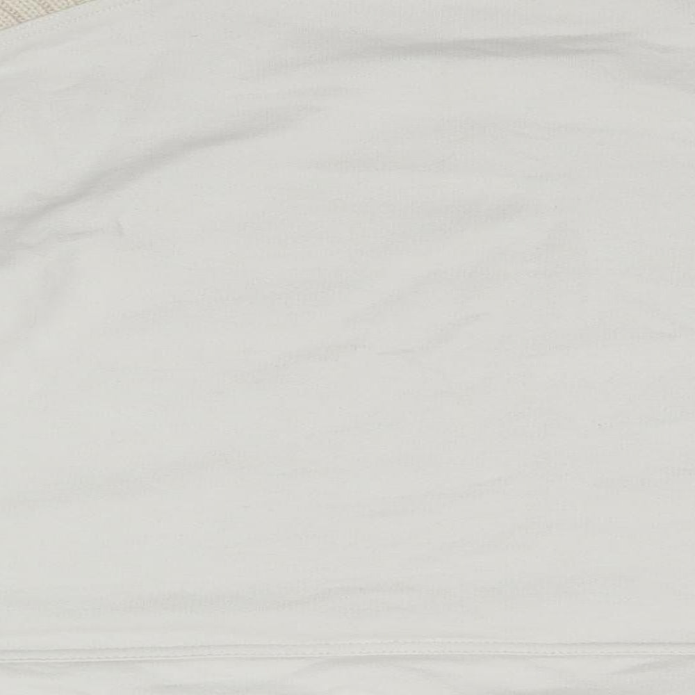 Zara Womens White Round Neck Cotton Pullover Jumper Size M