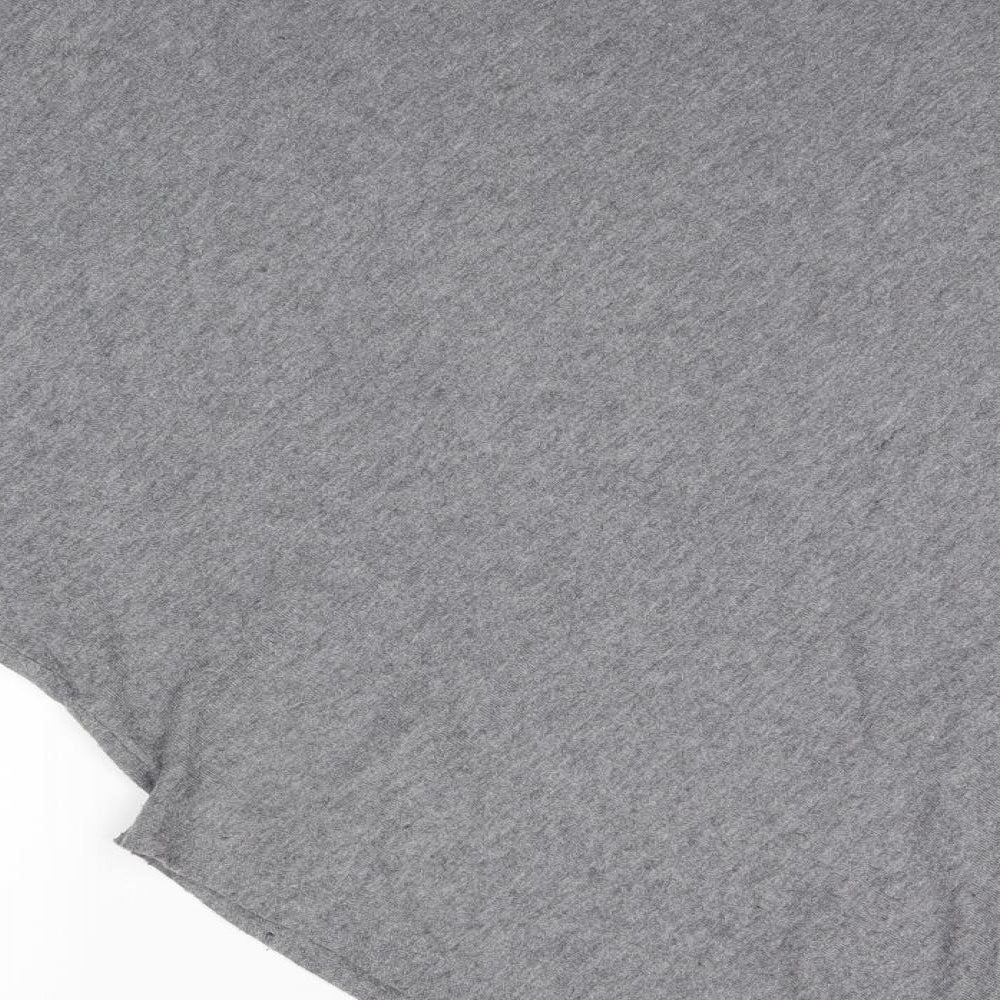 Paris Womens Grey Round Neck Pullover Jumper Size M