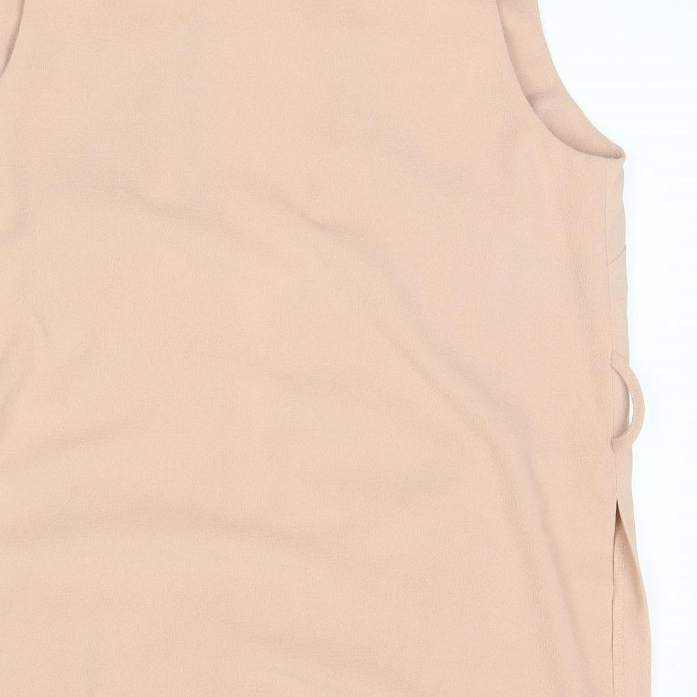 Select Womens Beige Round Neck Polyester Cardigan Jumper Size 12
