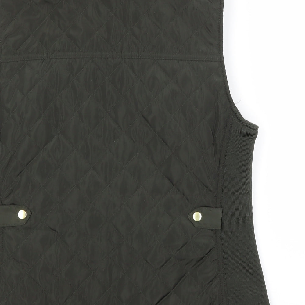 Atmosphere Womens Green Argyle/Diamond Puffer Jacket Waistcoat Size 10