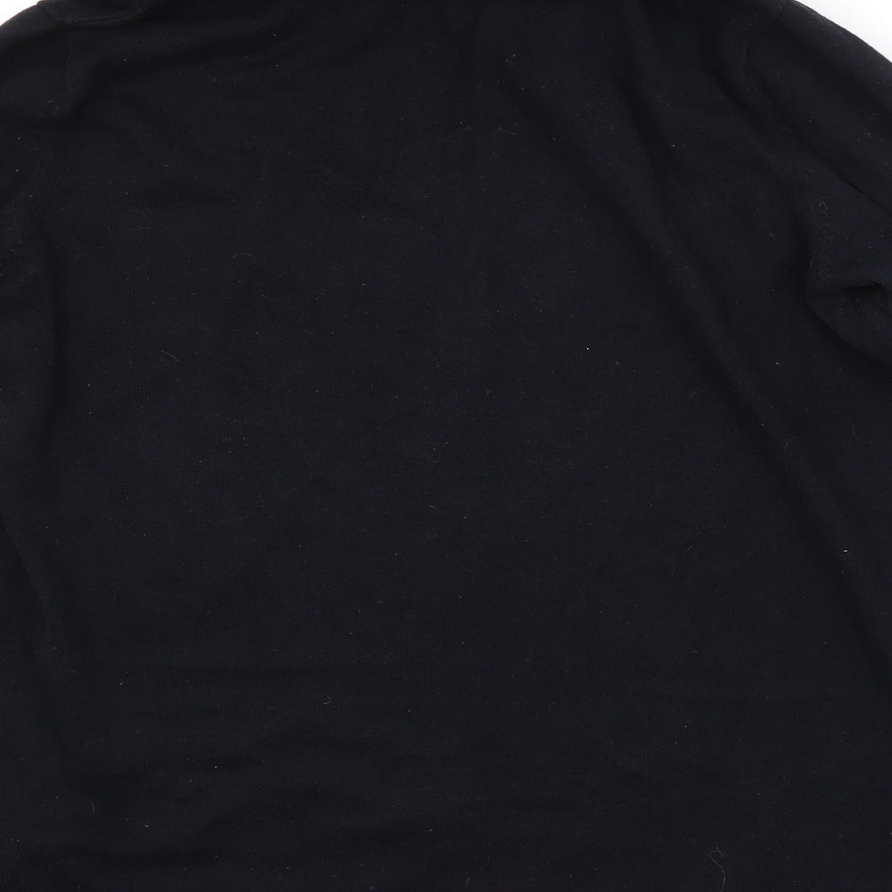 BPC Womens Black Roll Neck Cotton Pullover Jumper Size 12