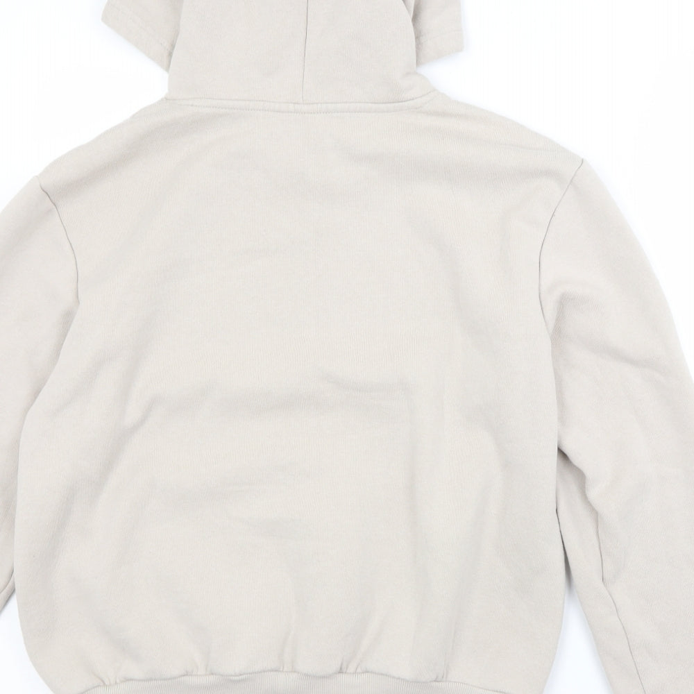H&M Womens Grey Cotton Pullover Hoodie Size M