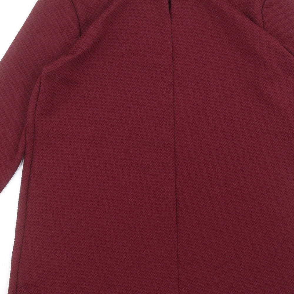 Primark Womens Red Collared Polyester Pullover Jumper Size 12