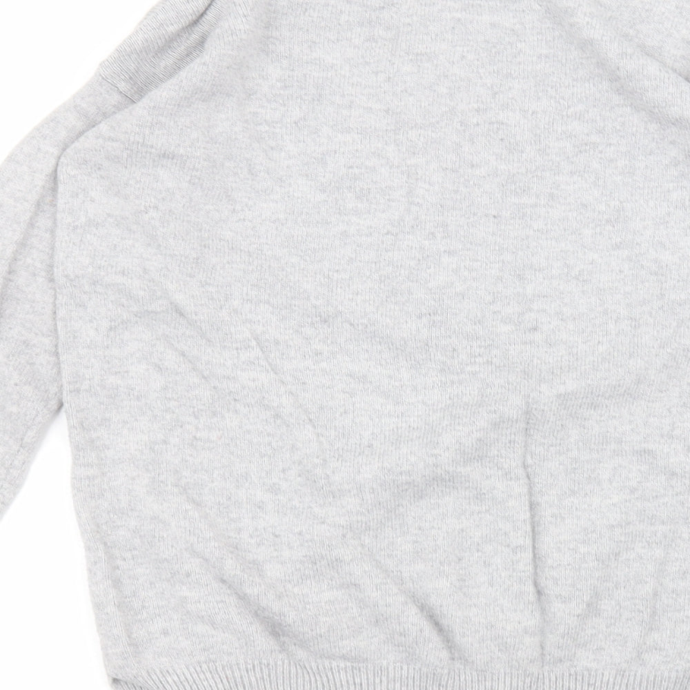 Matalan Womens Grey Round Neck Acrylic Pullover Jumper Size M