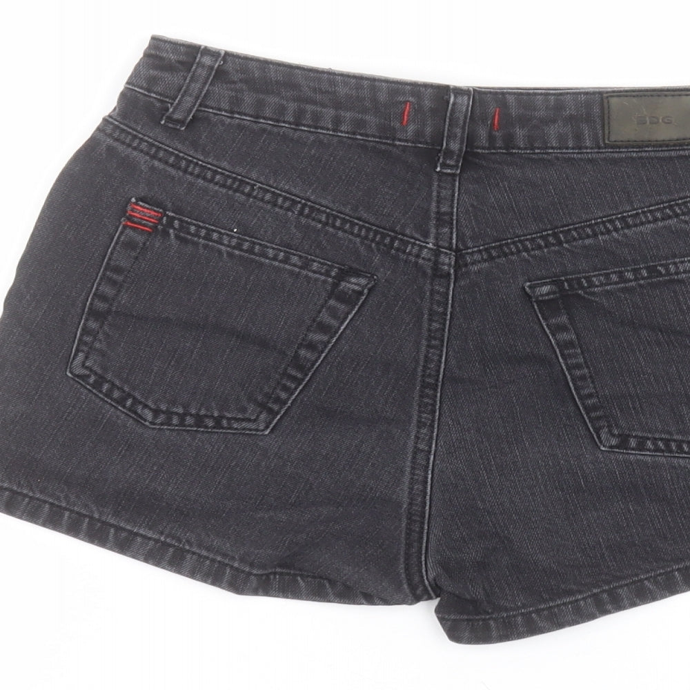 BDG Womens Black Cotton Hot Pants Shorts Size 26 in Regular