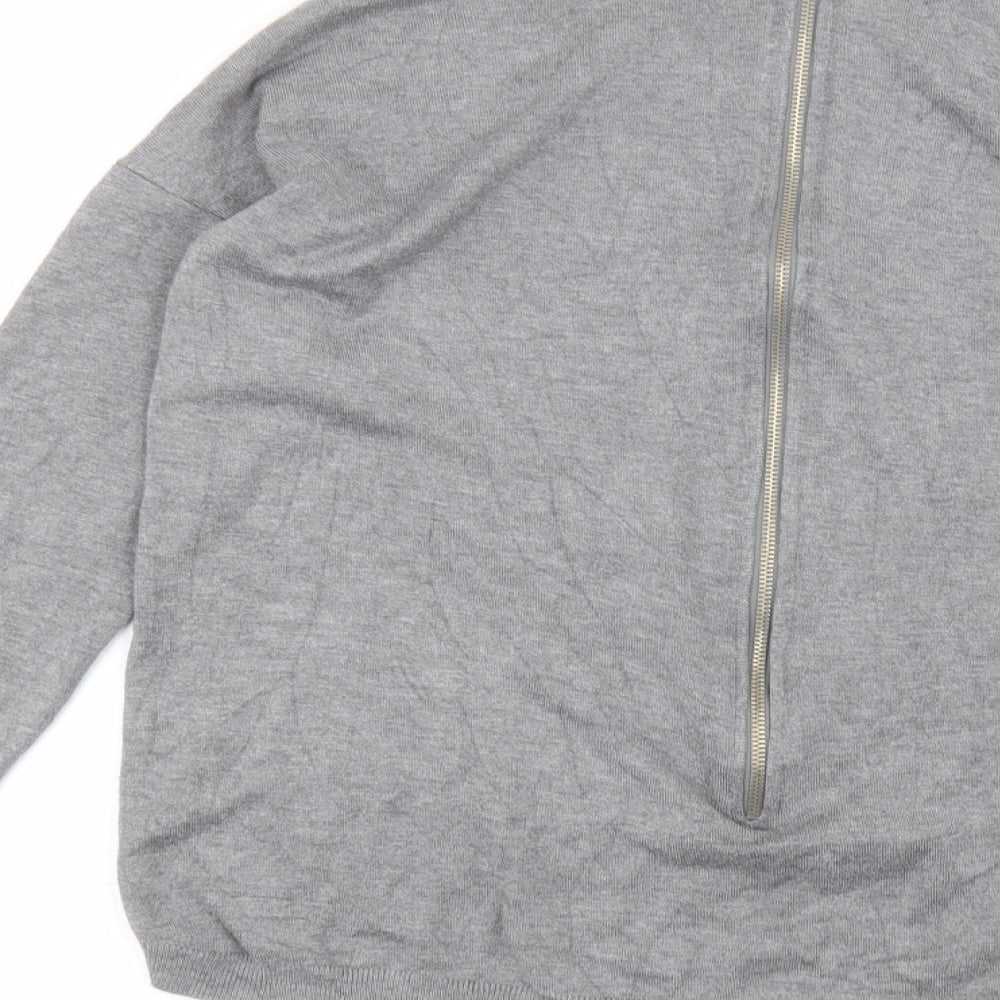 Atmosphere Womens Grey Cotton Basic T-Shirt Size S Round Neck