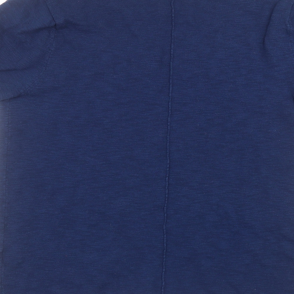 River Island Womens Blue Cotton Basic T-Shirt Size M Round Neck