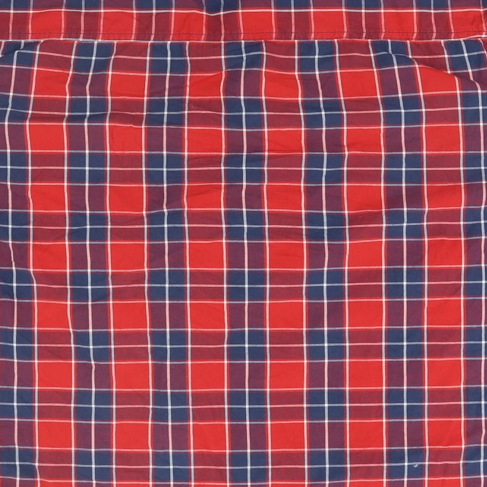 Peacocks Mens Red Plaid Cotton Button-Up Size 2XL Collared