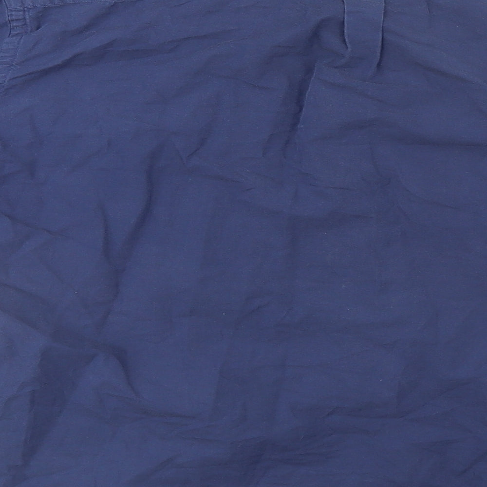 Preworn Mens Blue Button-Up Collared