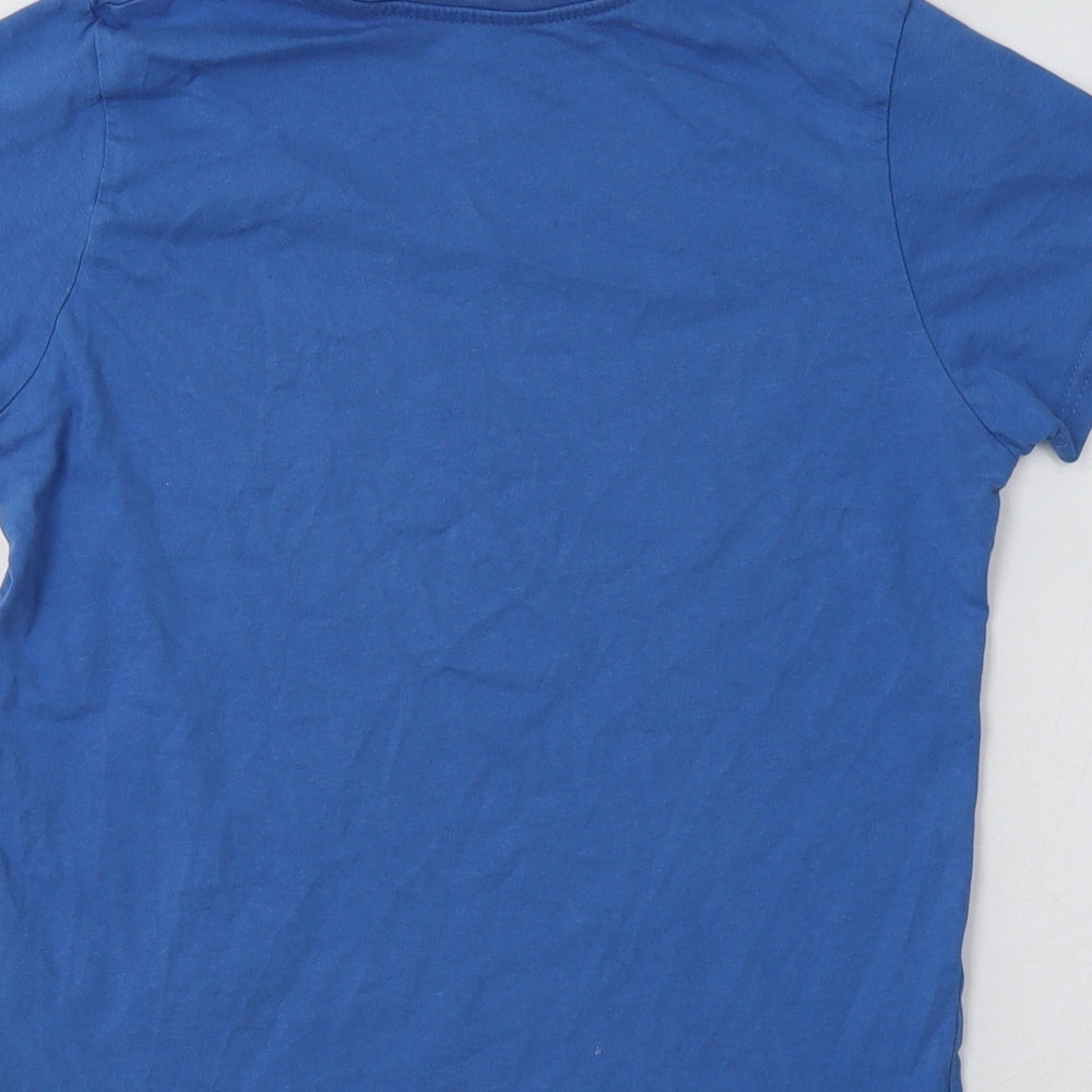 Primark Boys Blue Cotton Basic T-Shirt Size 9-10 Years Crew Neck - Freestyle