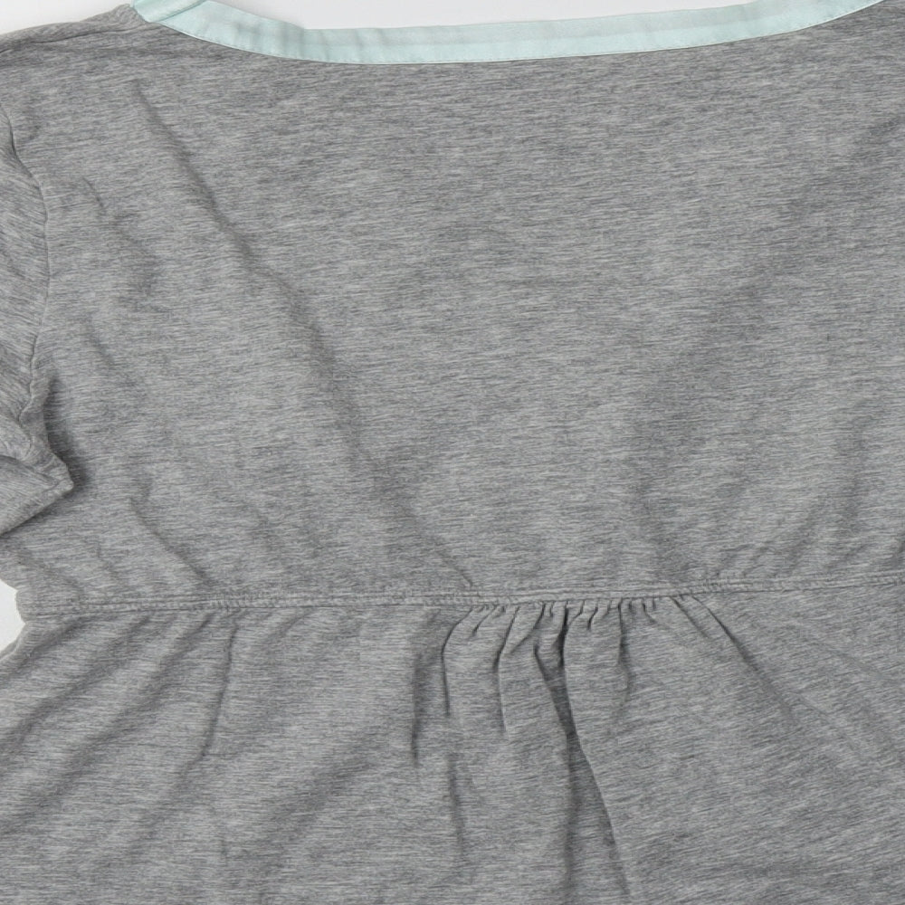 Lepel Womens Grey Cotton Top Pyjama Top Size 12